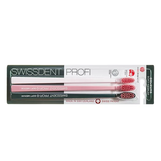 Swissdent COLOURS
«AROSA»
light rose, rose, dark green